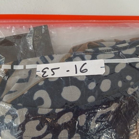 Travelers by Chicos Tunic Top Womens 3 XL Blue Brown Geometric Mixed Print - Picture 7 of 7